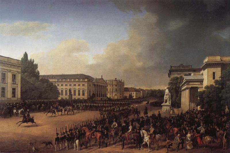 Franz Kruger Parade on Opernplatz in 1822